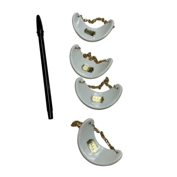 White Porcelain Bottle of Wine Markers by the Shafford Co Japan This Wine Is - Picture 3 of 6